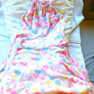 Girls Pink with hearts Sun dress, 6X
